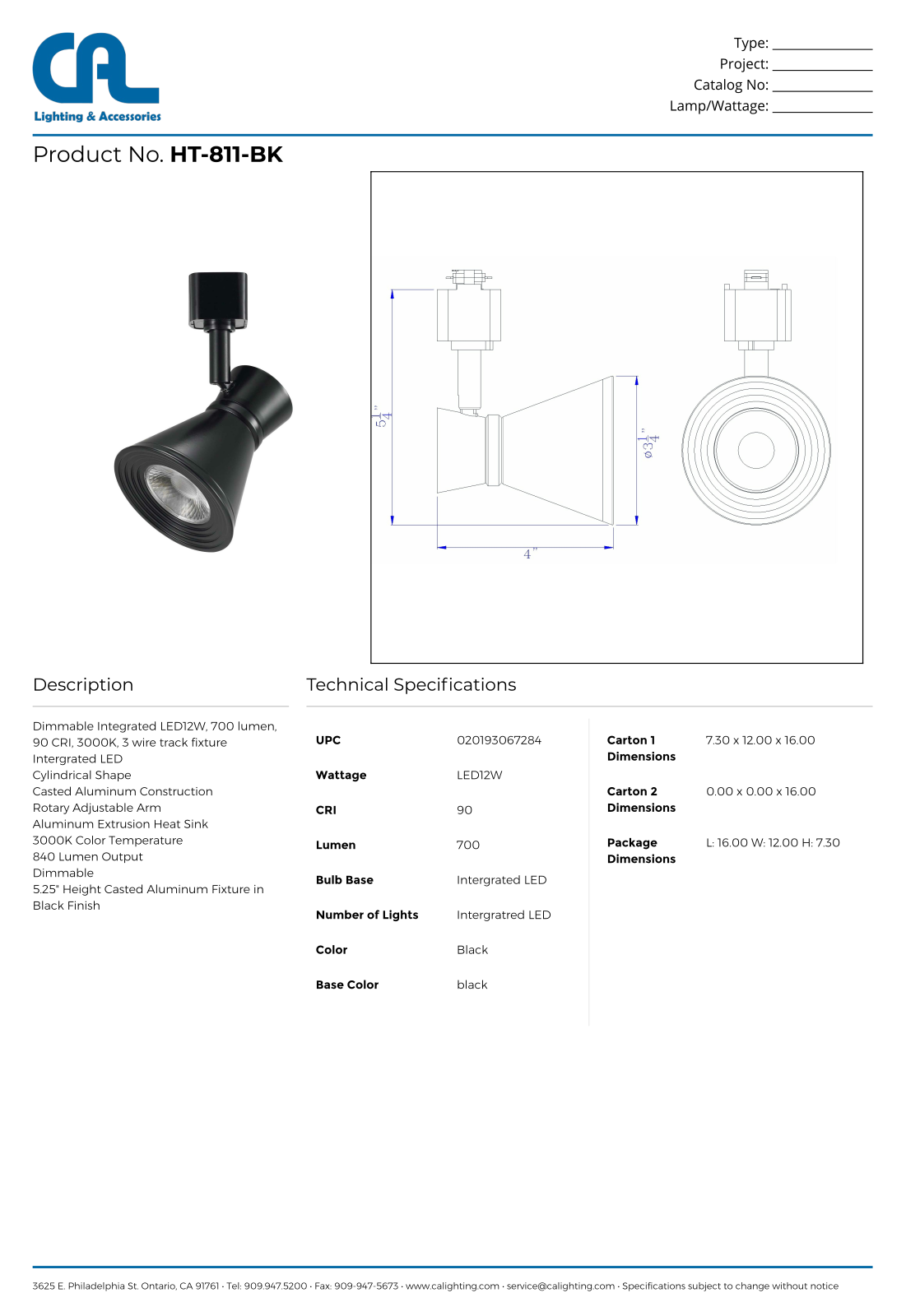 Cal Lighting CG10398 Specifications - ManualMachine.com