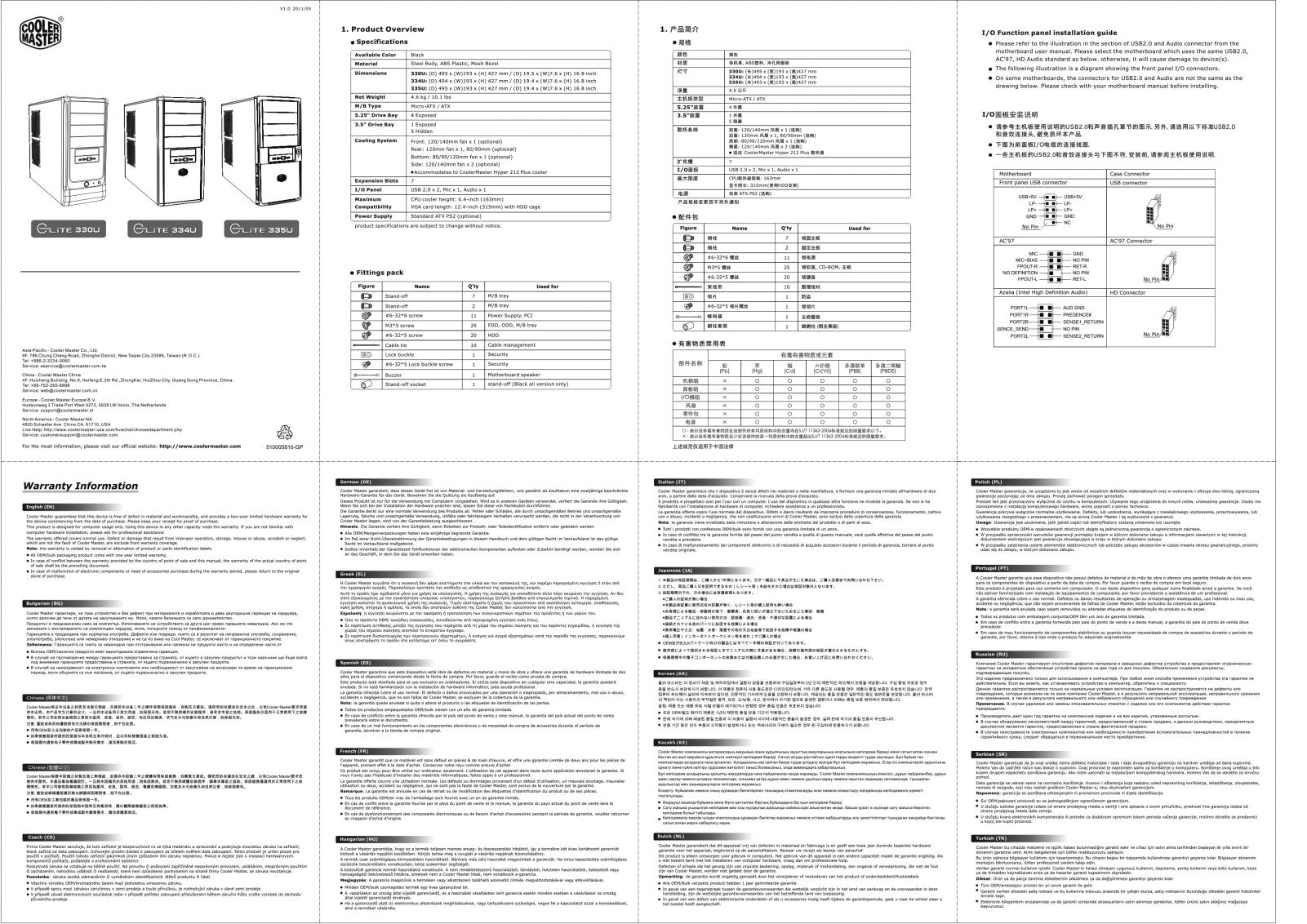 COOLER MASTER Elite 335 User Manual