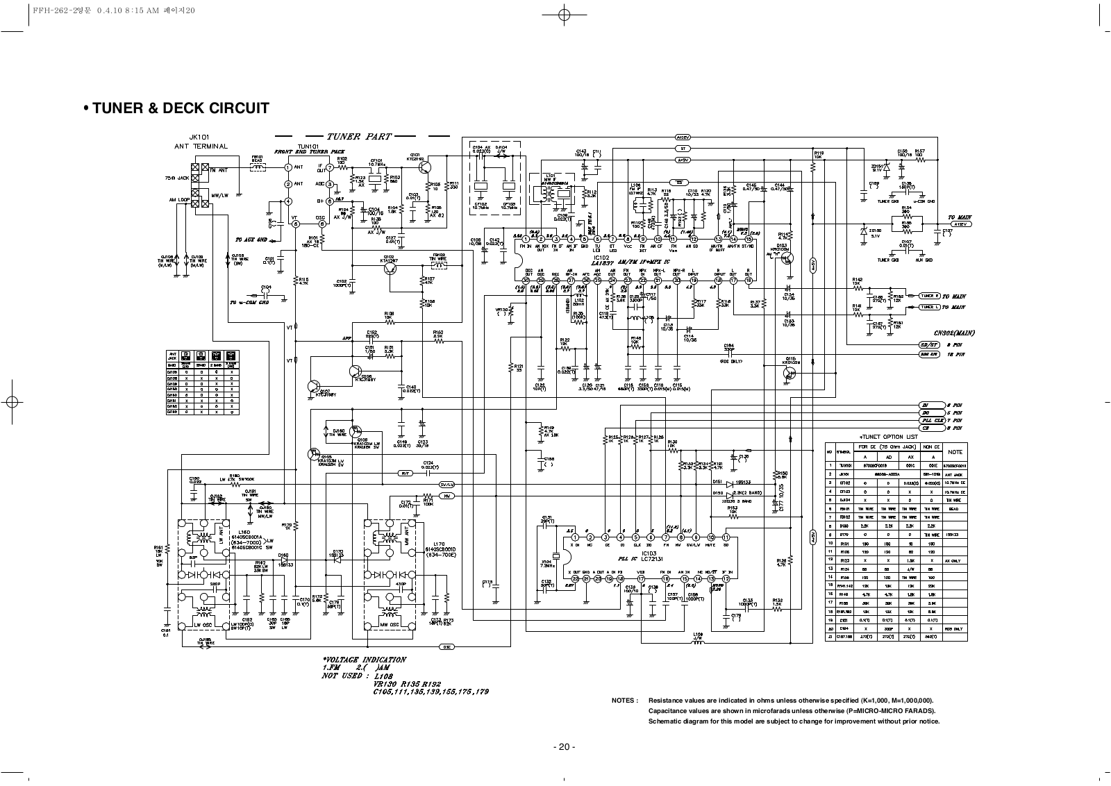 Goldstar ffh-262ax Service Manual tune