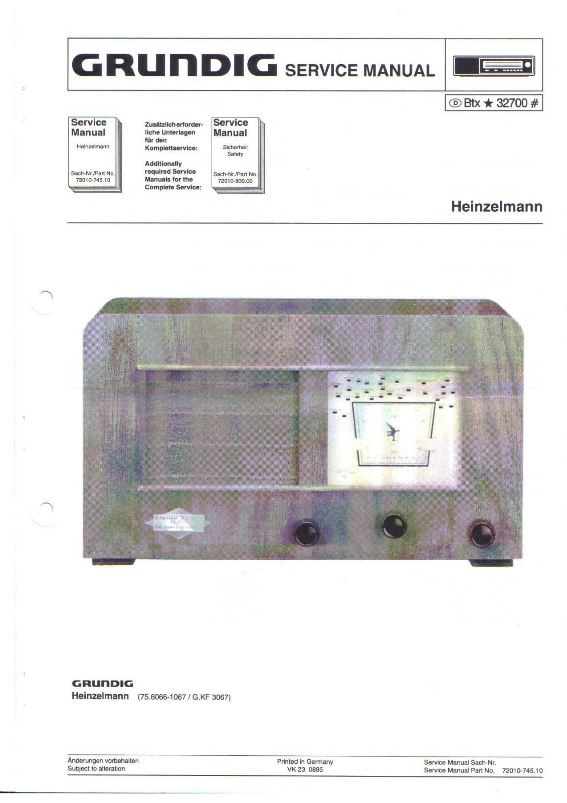 Grundig Heinzelmann Service Manual