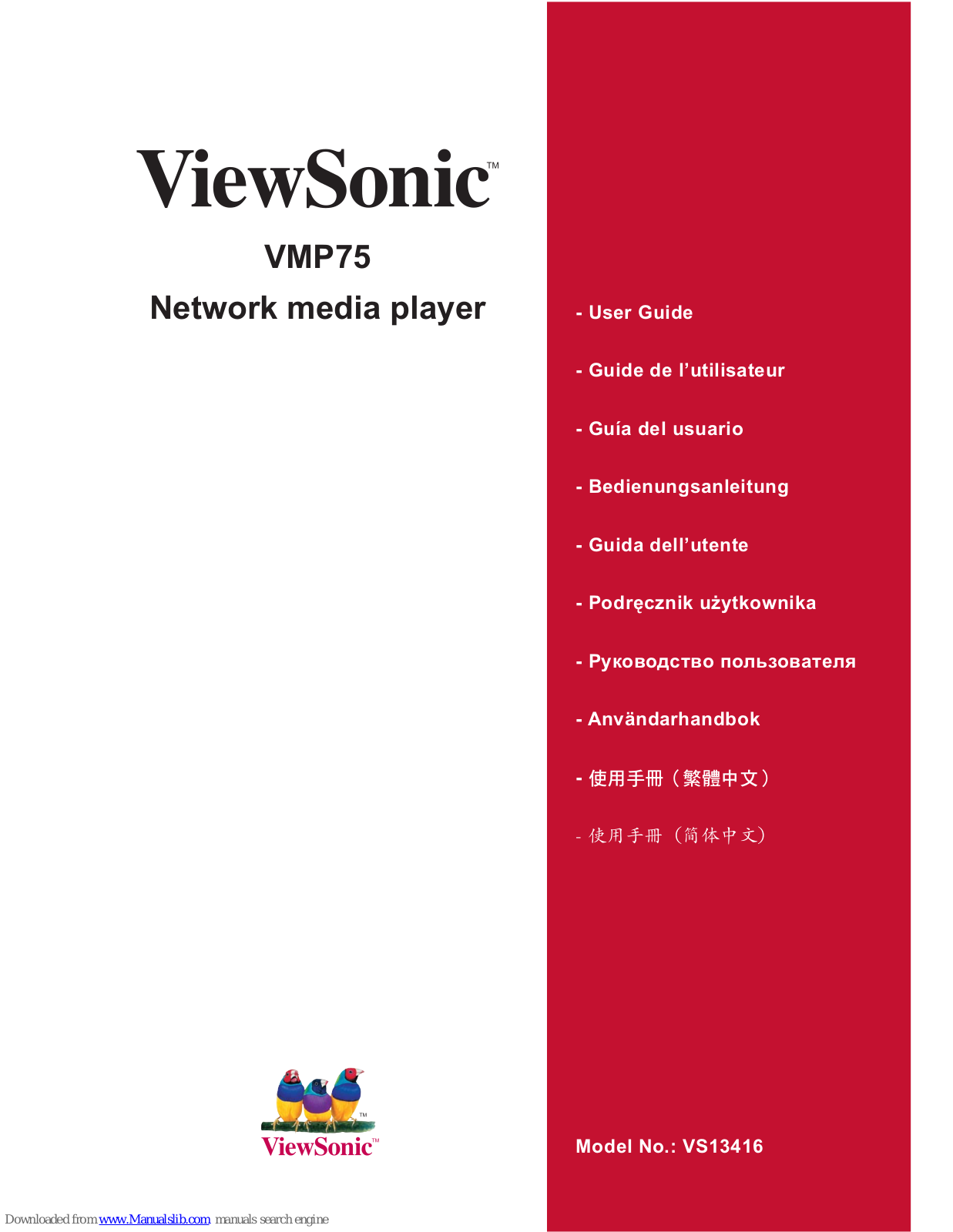 ViewSonic VS13416 User Manual