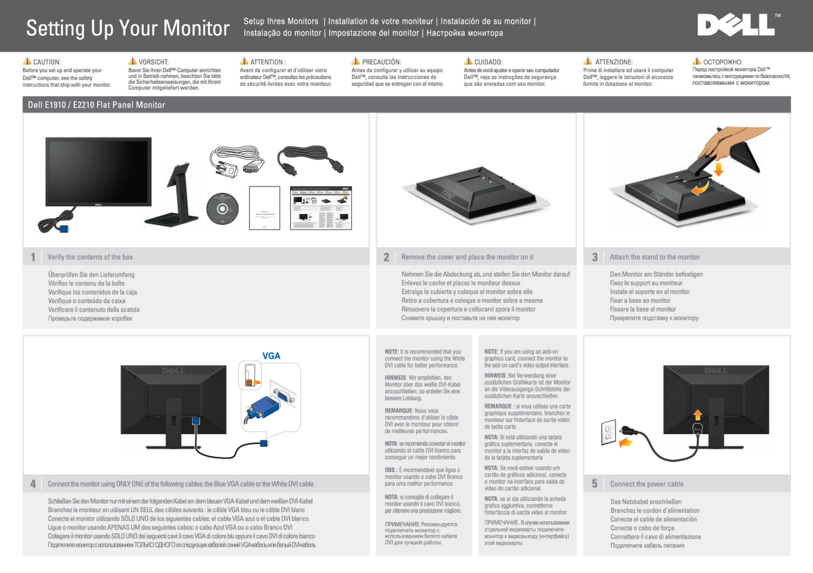 Dell E2210, E1910 User Manual