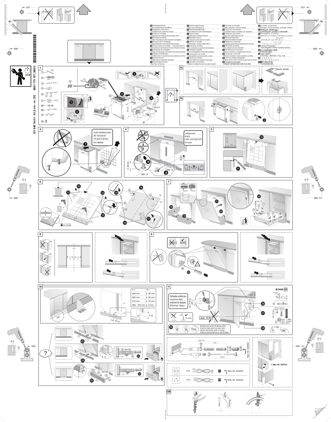 SIEMENS SN658X01PE Assembly instructions