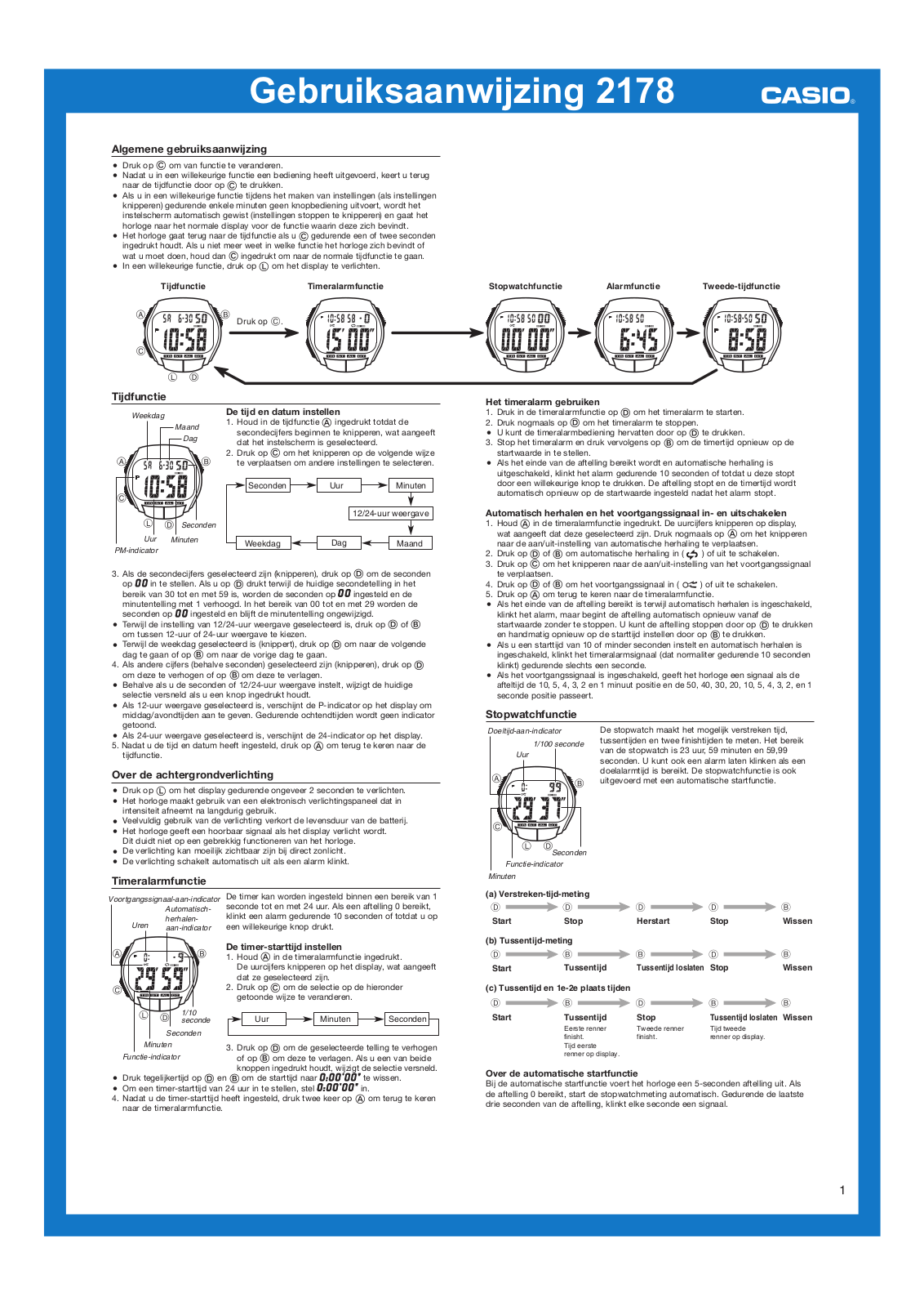 Casio 2178 Owner's Manual