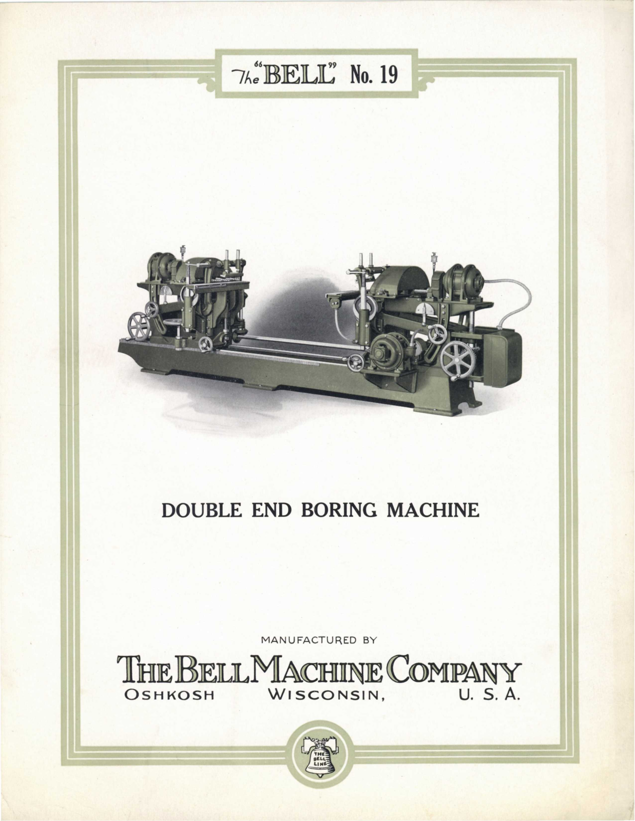 Bell Machine Bell No. 19 Double End Boring Machine Boring Machines - ManualMachine.com