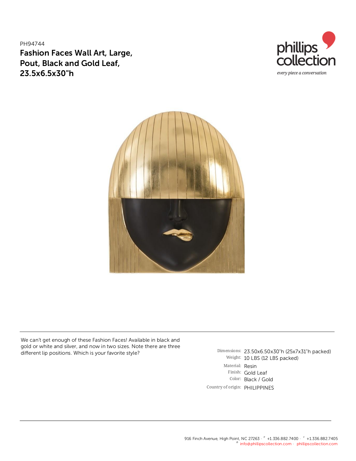 Phillips Collection TPC11551 Specifications - ManualMachine.com