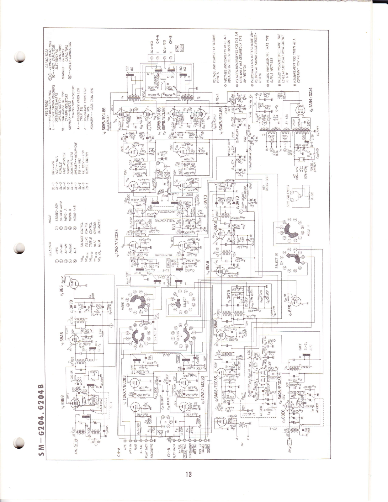 Pioneer SMG-204 Schematic