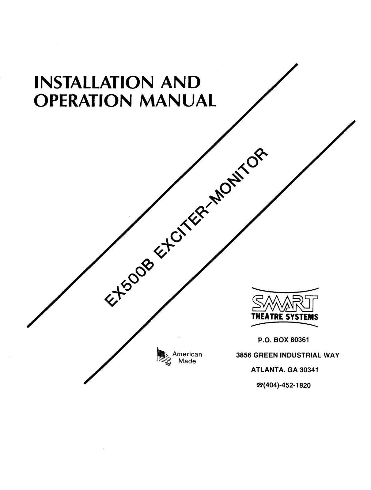 Smart EX500B INSTALLATION Manual