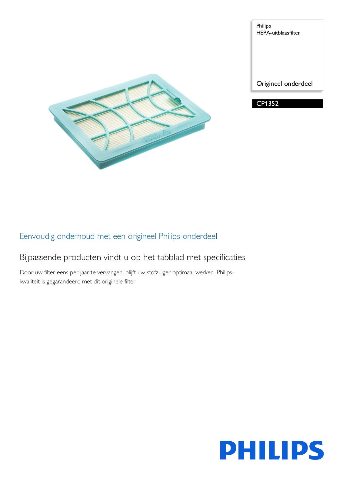 Philips CP1352/01 Leaflet - ManualMachine.com