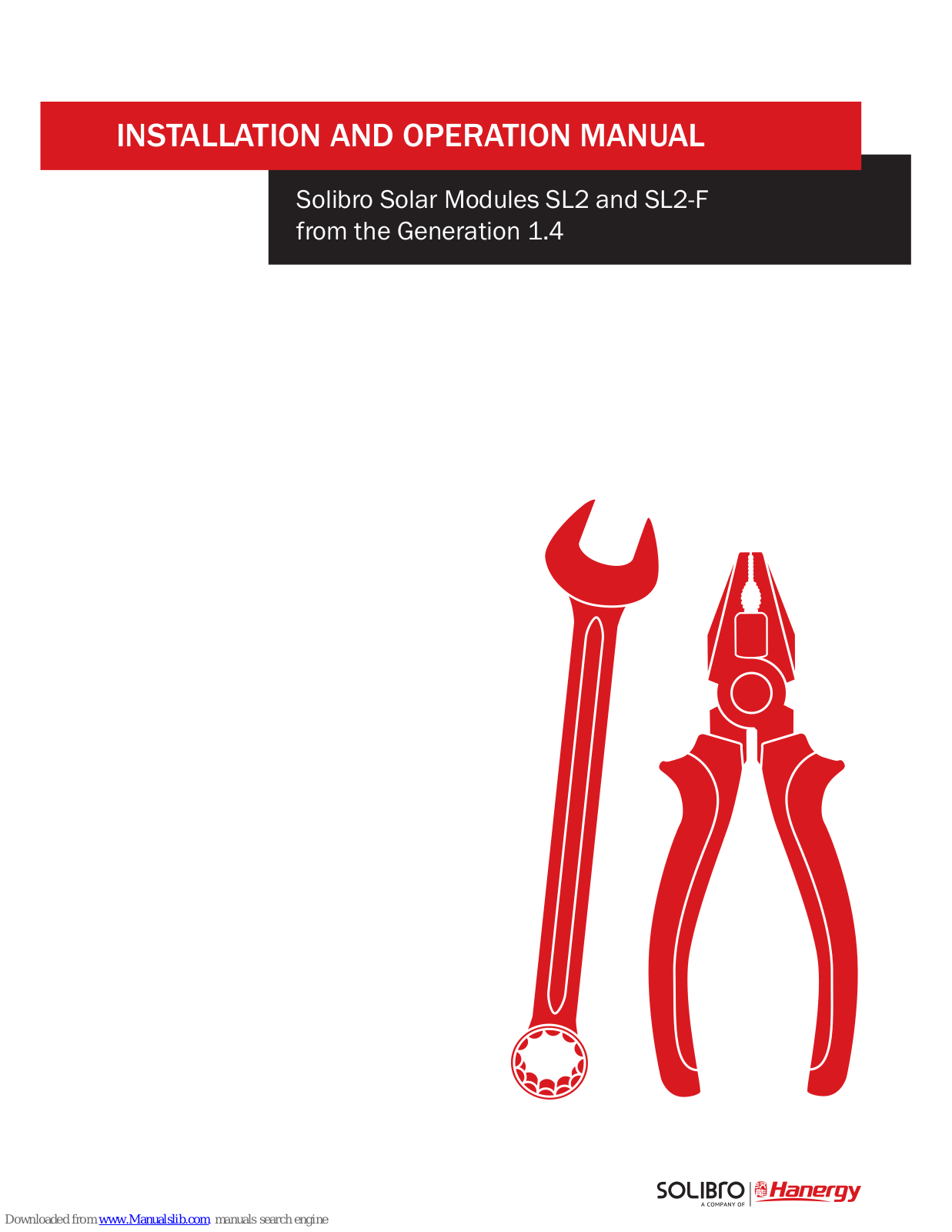 Solibro SL2, SL2-F Operation Manual - ManualMachine.com