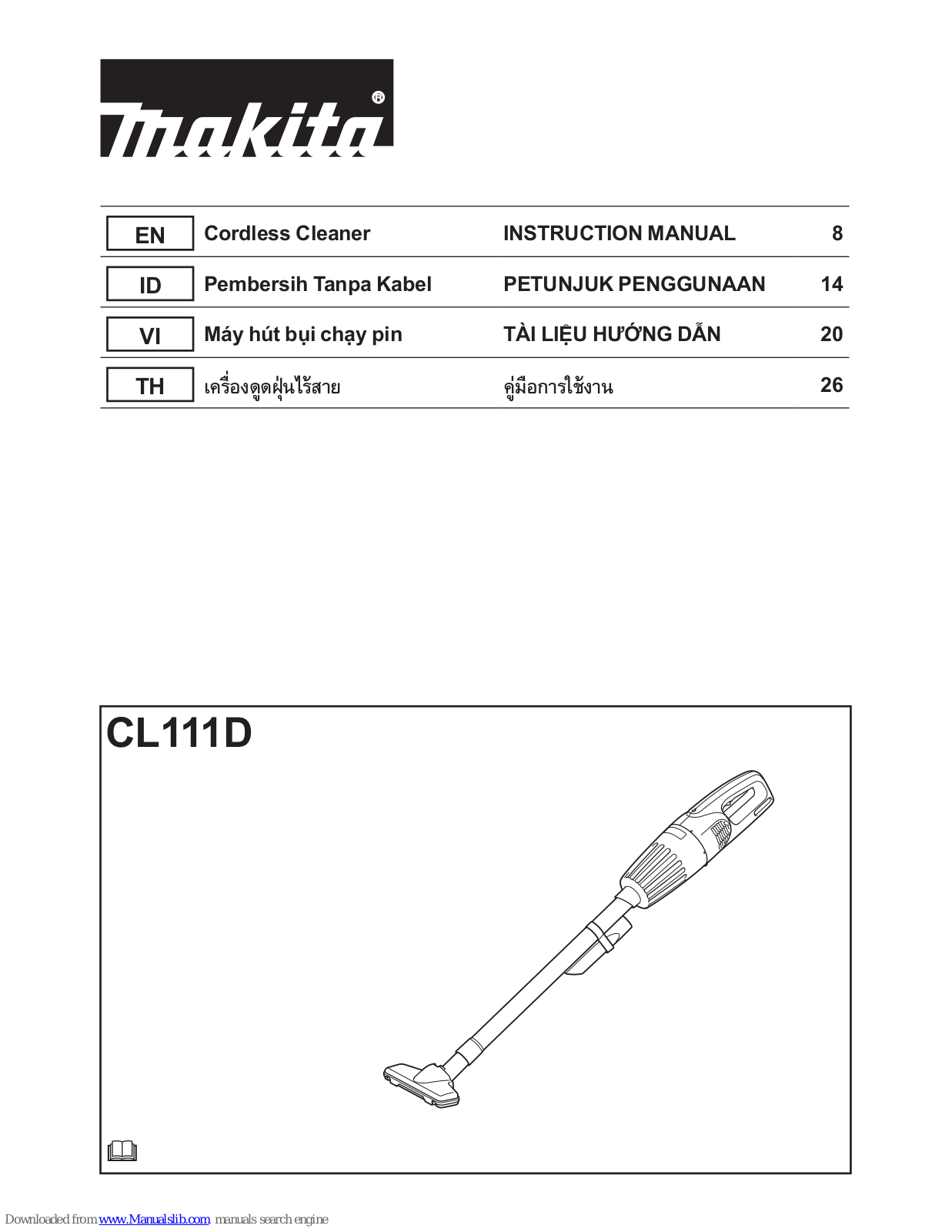 Makita CL111D Instruction Manual