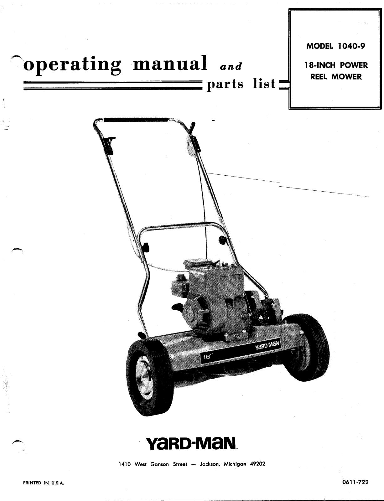 Yard-Man 1040-9 User Manual