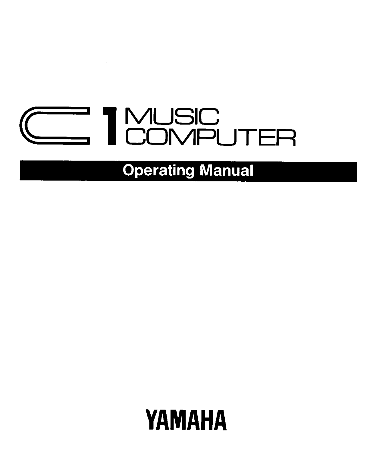 Yamaha C1, C1E1 User Manual