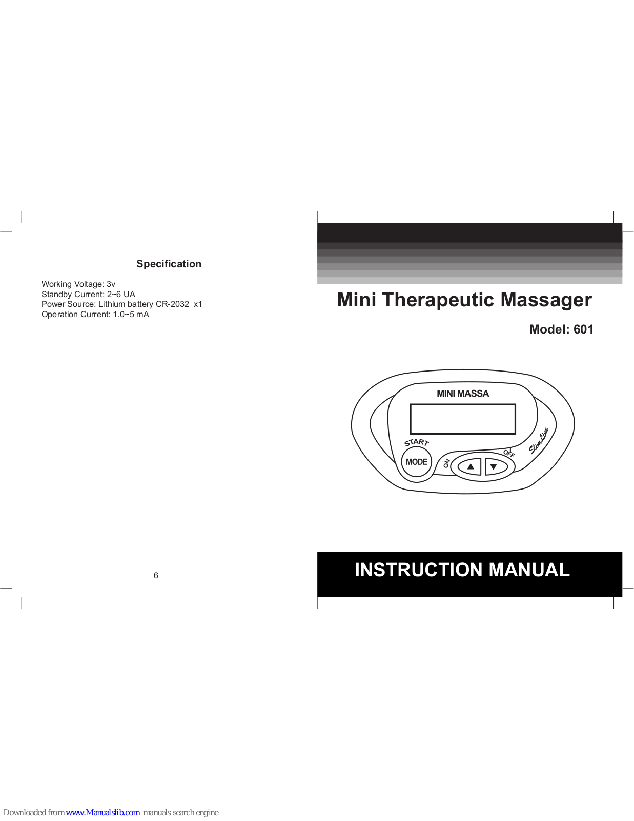 Bioland MINI MASSA, 601 Instruction Manual