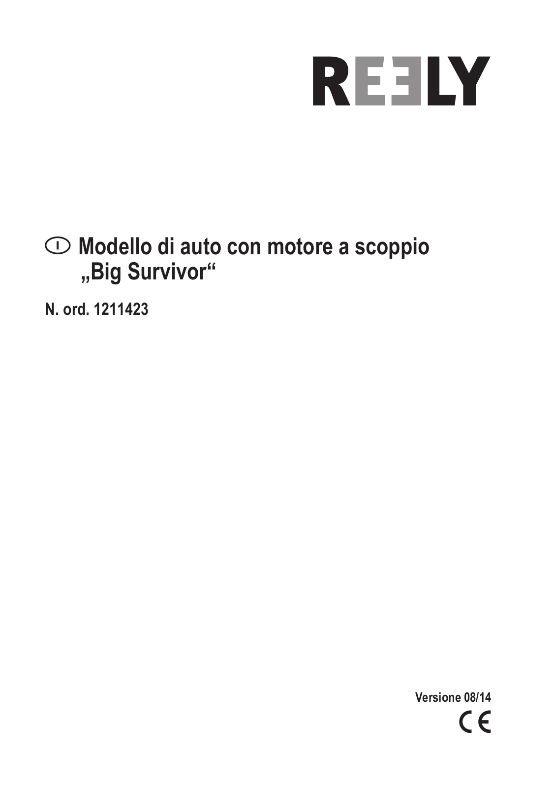 Reely Combustion Engine Car Model „Big Survivor“ User guide