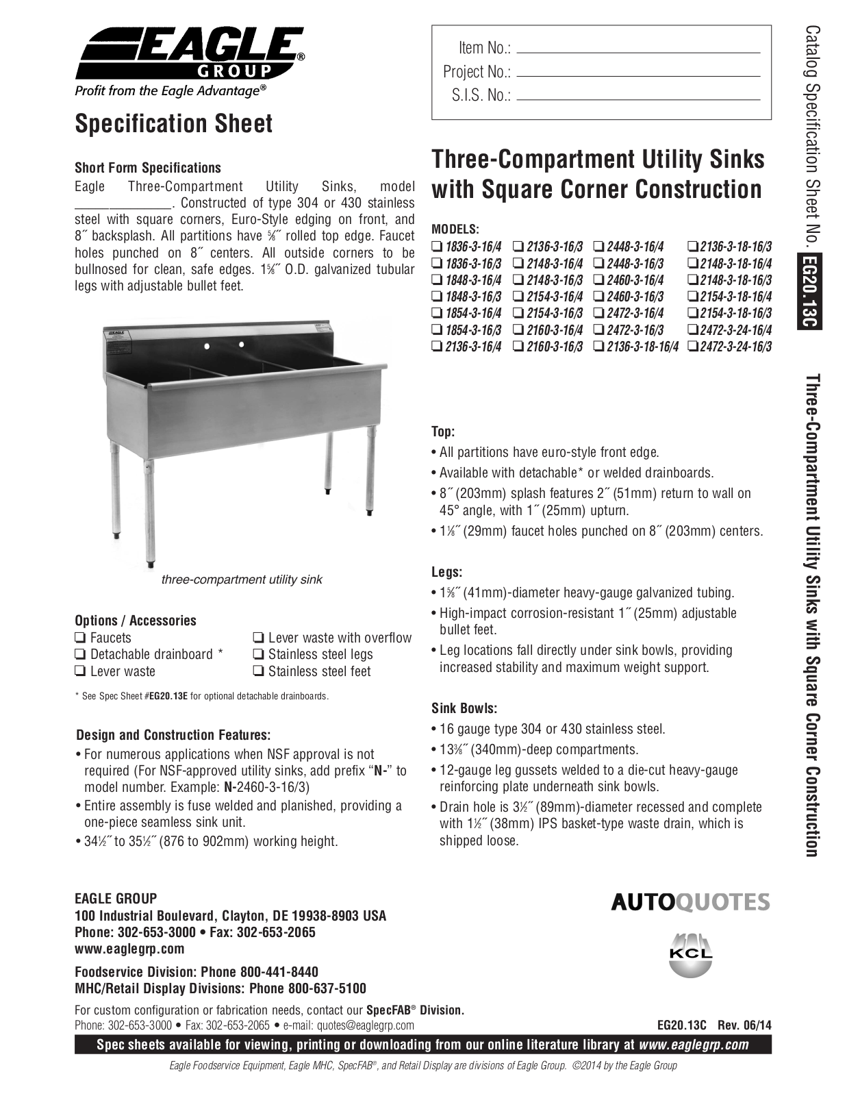 Eagle 1836-3-16-3 User Manual