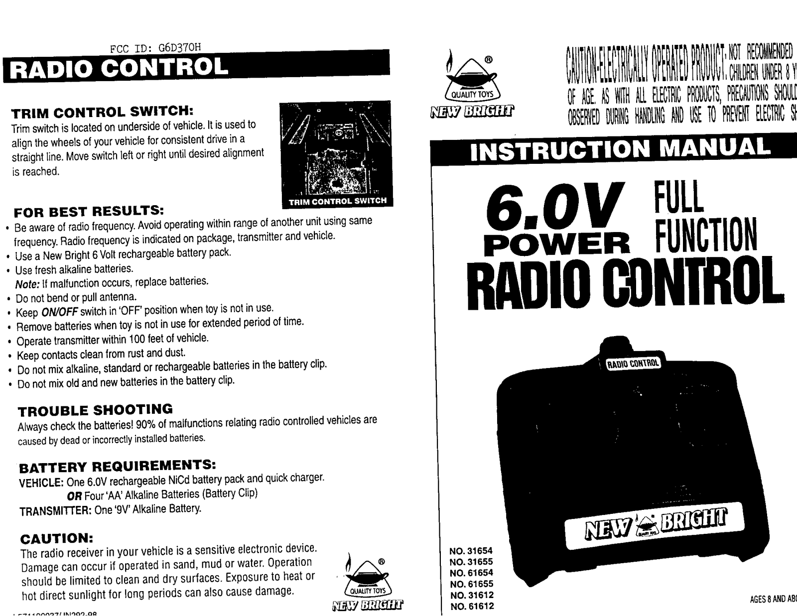 New Bright Co 370H User Manual