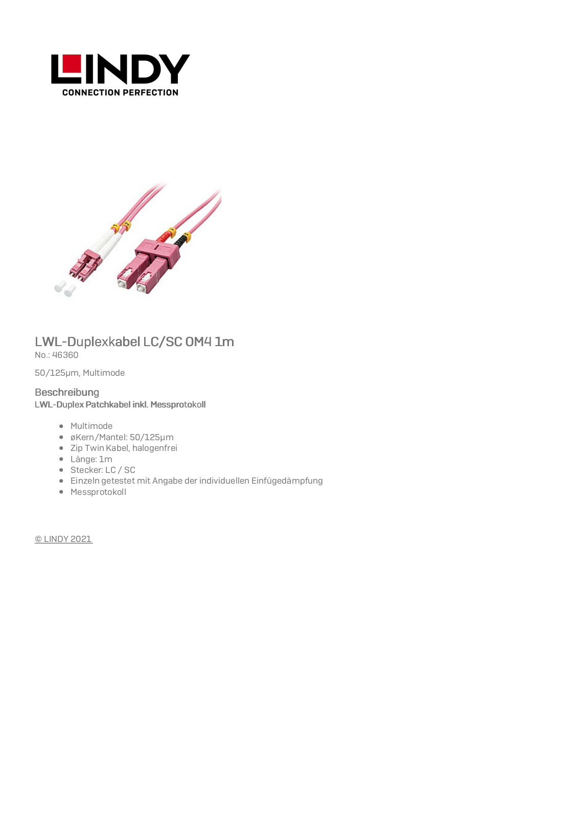 LINDY 46360 Datasheet - ManualMachine.com