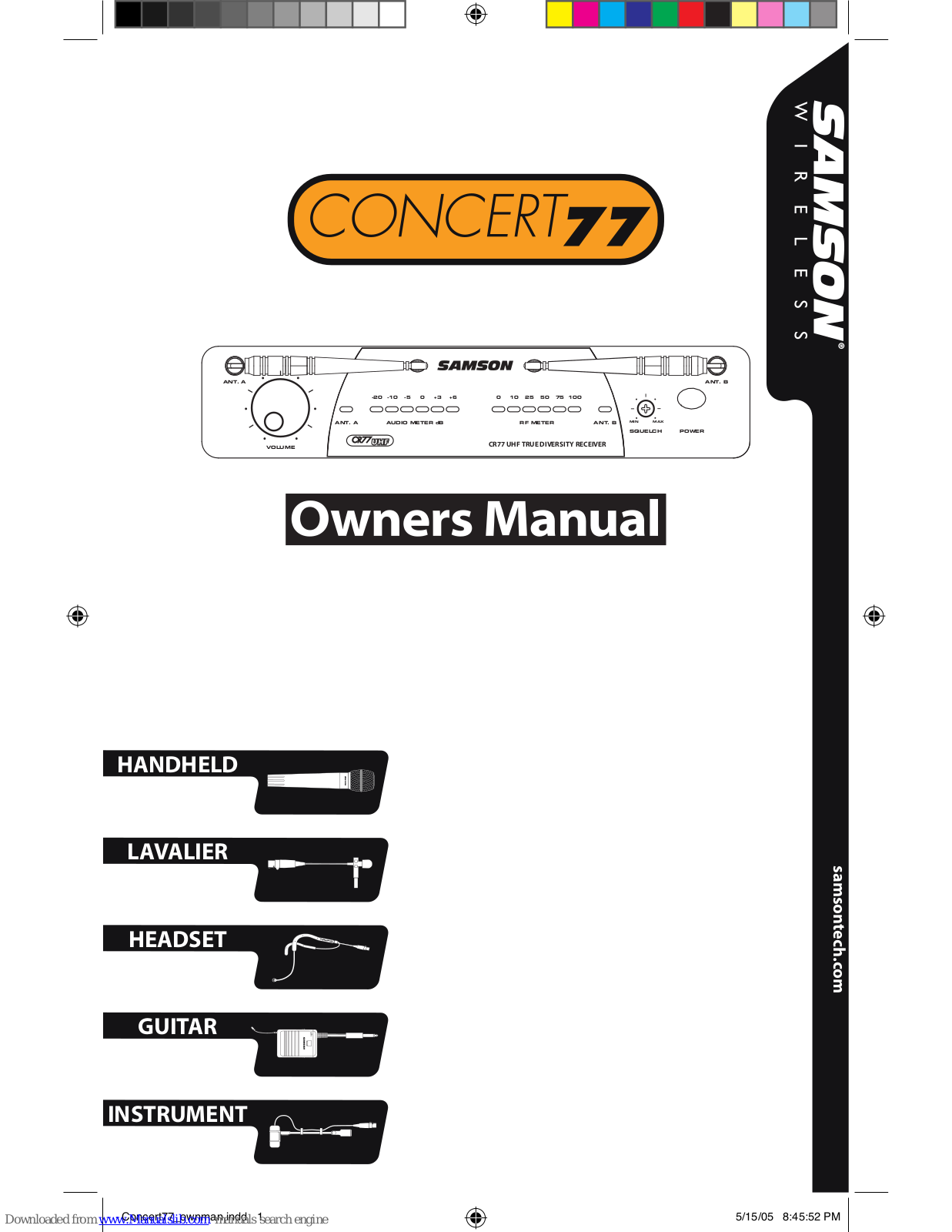 Samson Concert 77 Owner's Manual