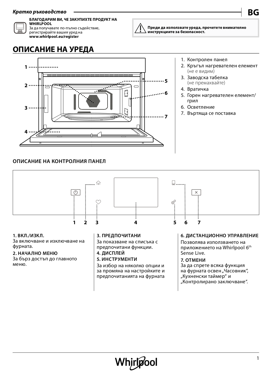 WHIRLPOOL W9 MD260 IXL Daily Reference Guide