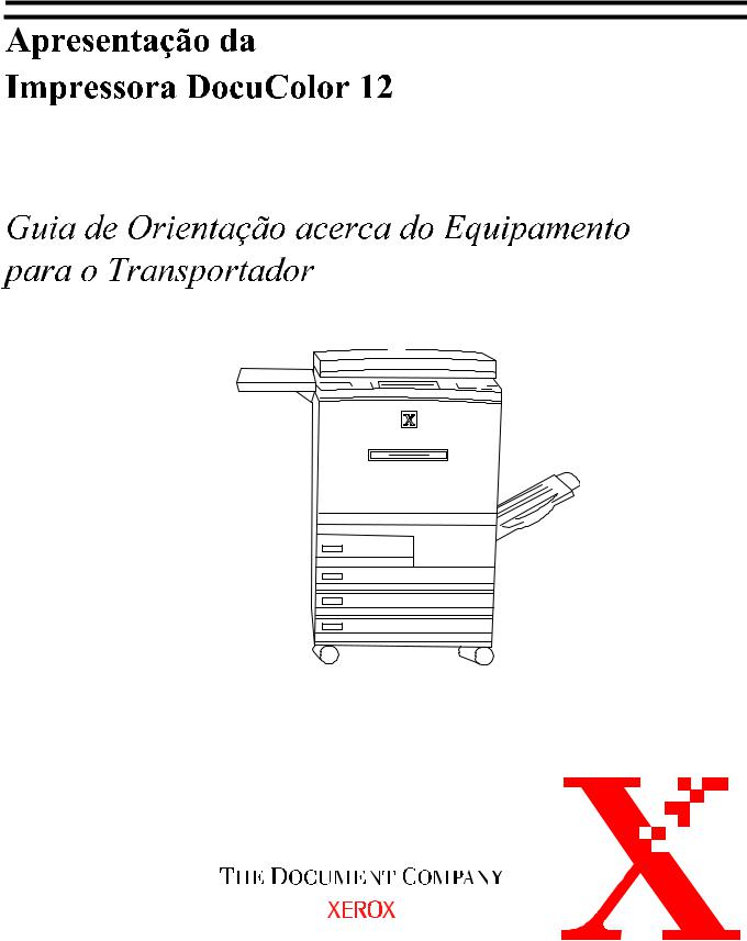 Xerox DocuColor 12 User Manual