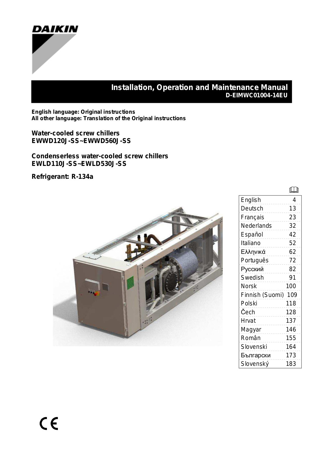 Daikin EWLD-J-SS, EWWD-J-SS User manual