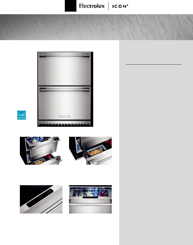 Electrolux E24RD50QS Specification Sheet