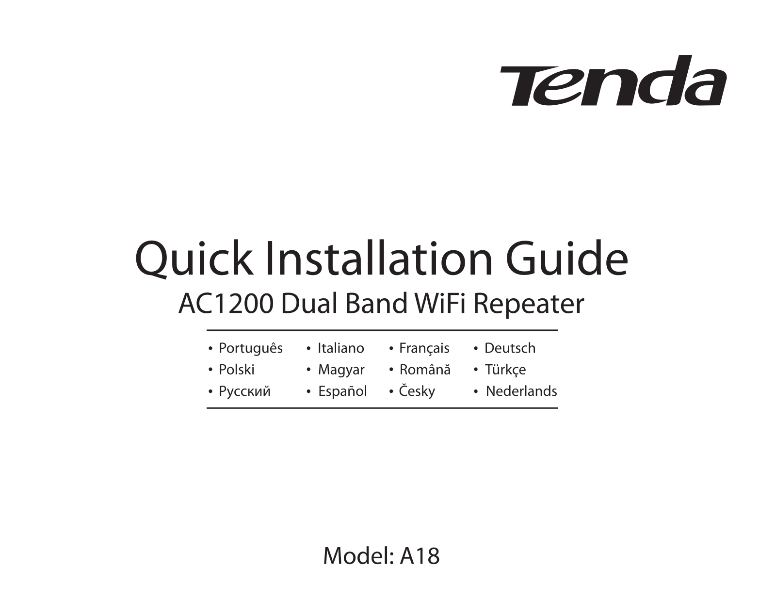 Tenda A18 User Manual