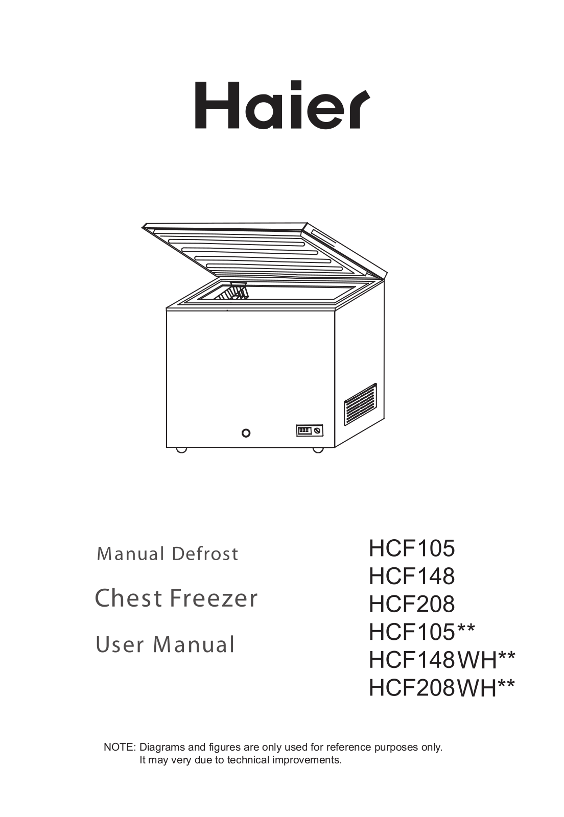 Haier HCF208WH, HCF208, HCF105, HCF148, HCF148WH User Manual