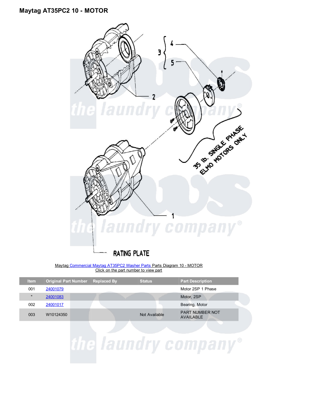 Maytag AT35PC2 Parts Diagram