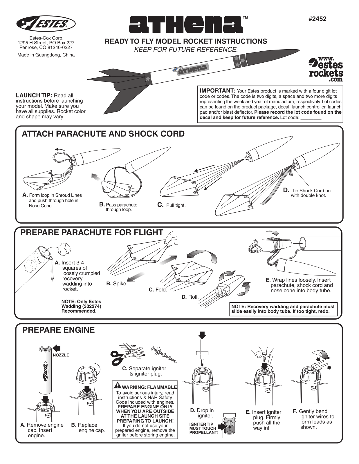 ESTES Athena User Manual