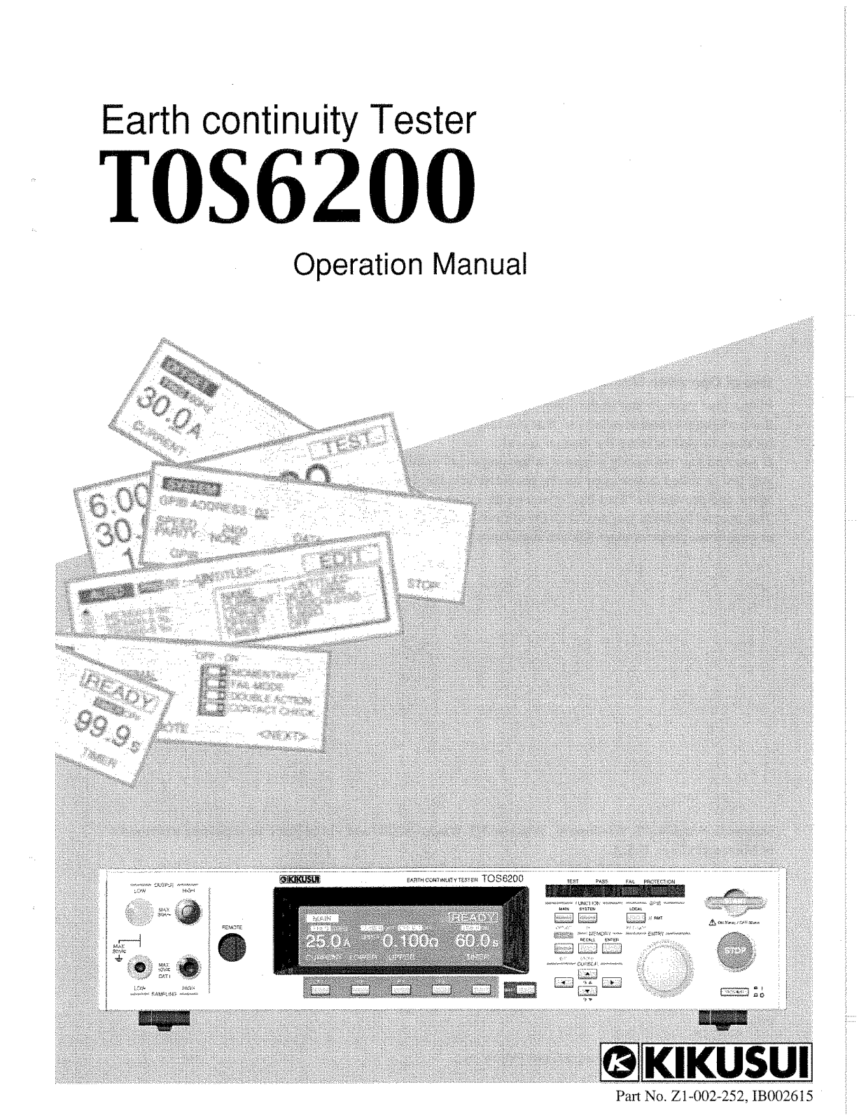 Kikusui Electronics Corporation T0S 6200 User Manual