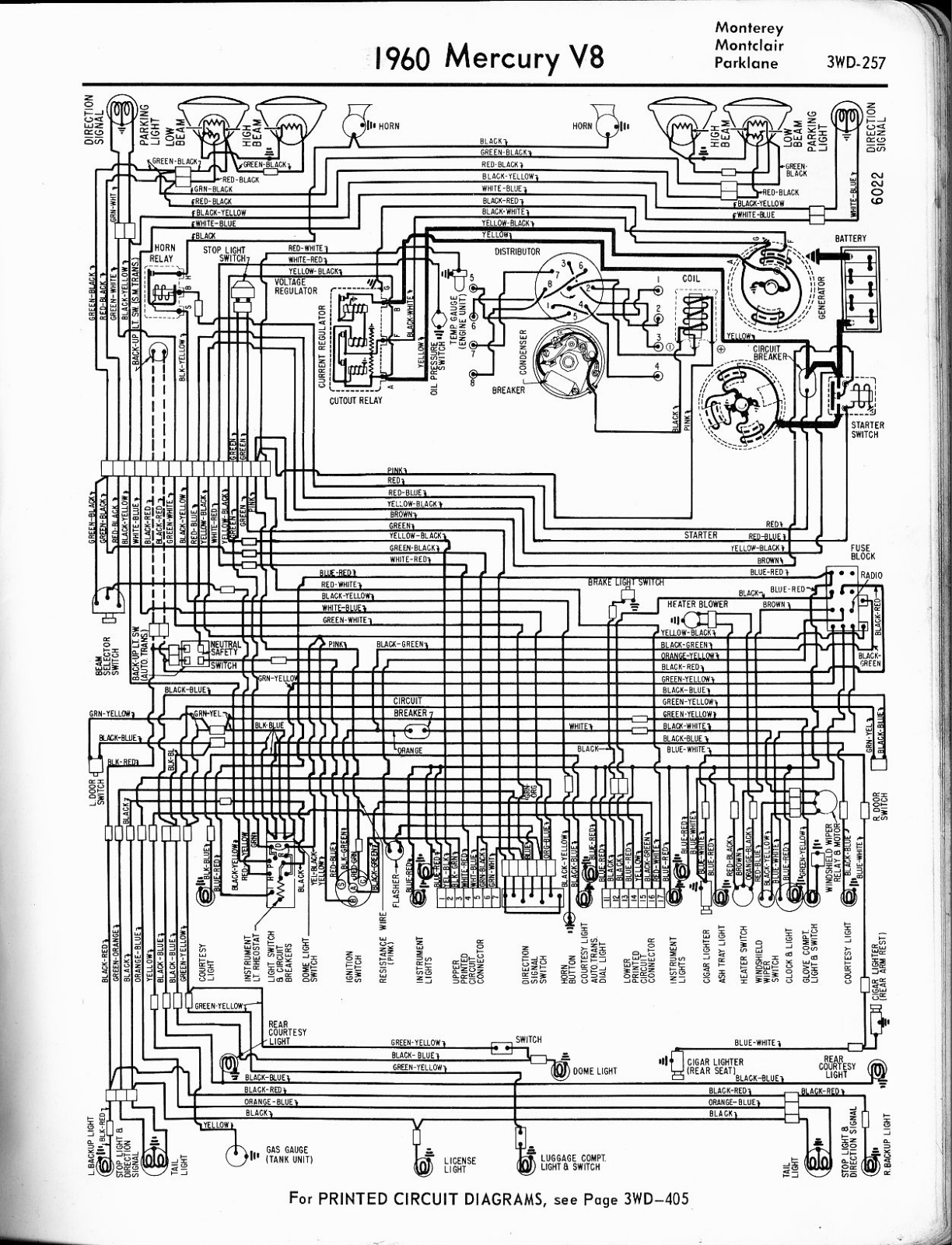 Mercury Vehicles 1960 schematic