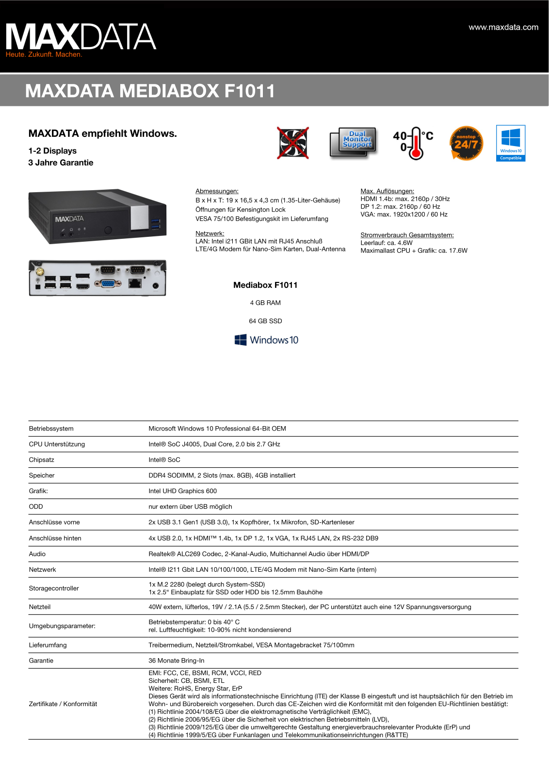 Maxdata F1011p User Manual