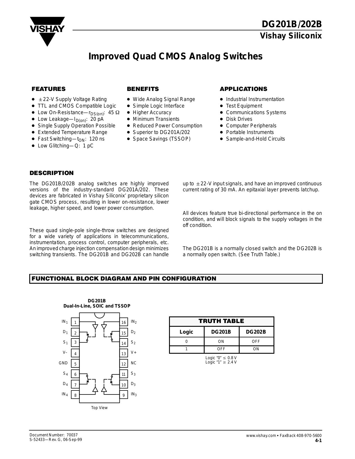 VISHAY DG202BDY, DG202BDQ, DG202BDK, DG202BDJ, DG202BAK-883 Datasheet