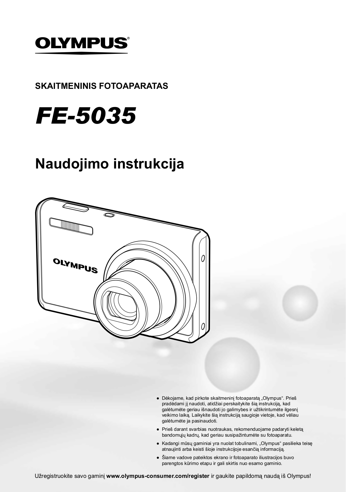 OLYMPUS FE-5035 User Manual