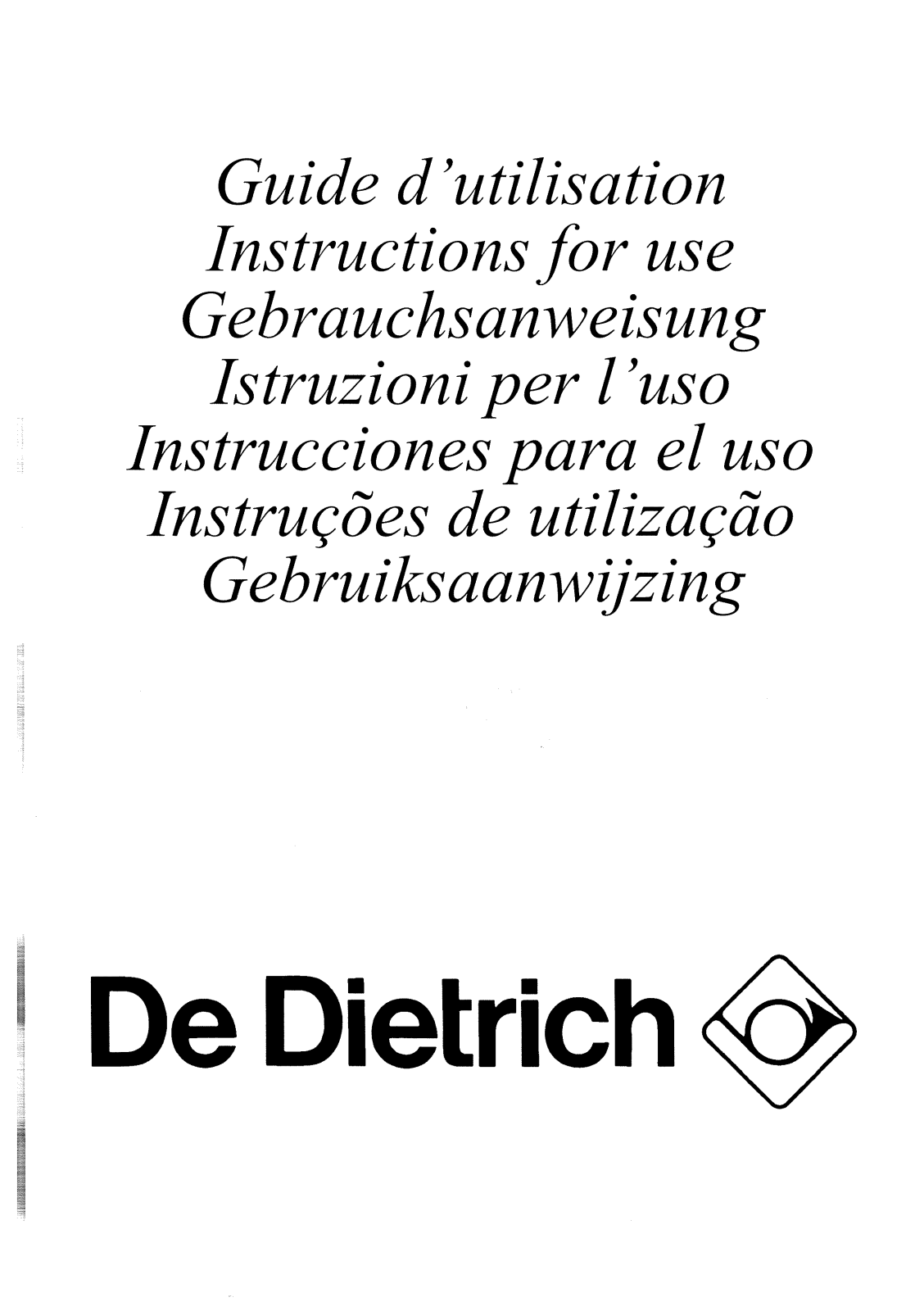 De dietrich HM7971E1 User Manual