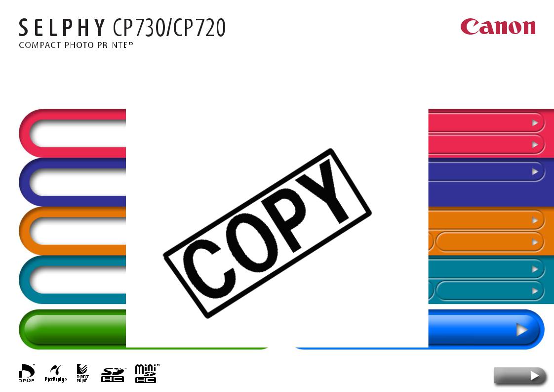 CANON CP730 User Manual