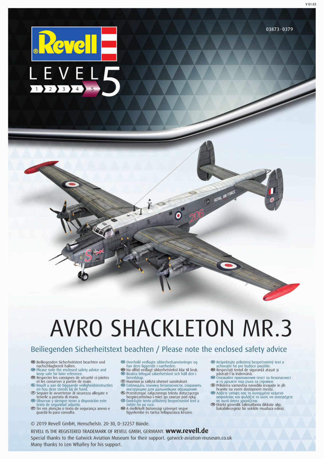 Revell Avro Shackleton MR.3 Service Manual