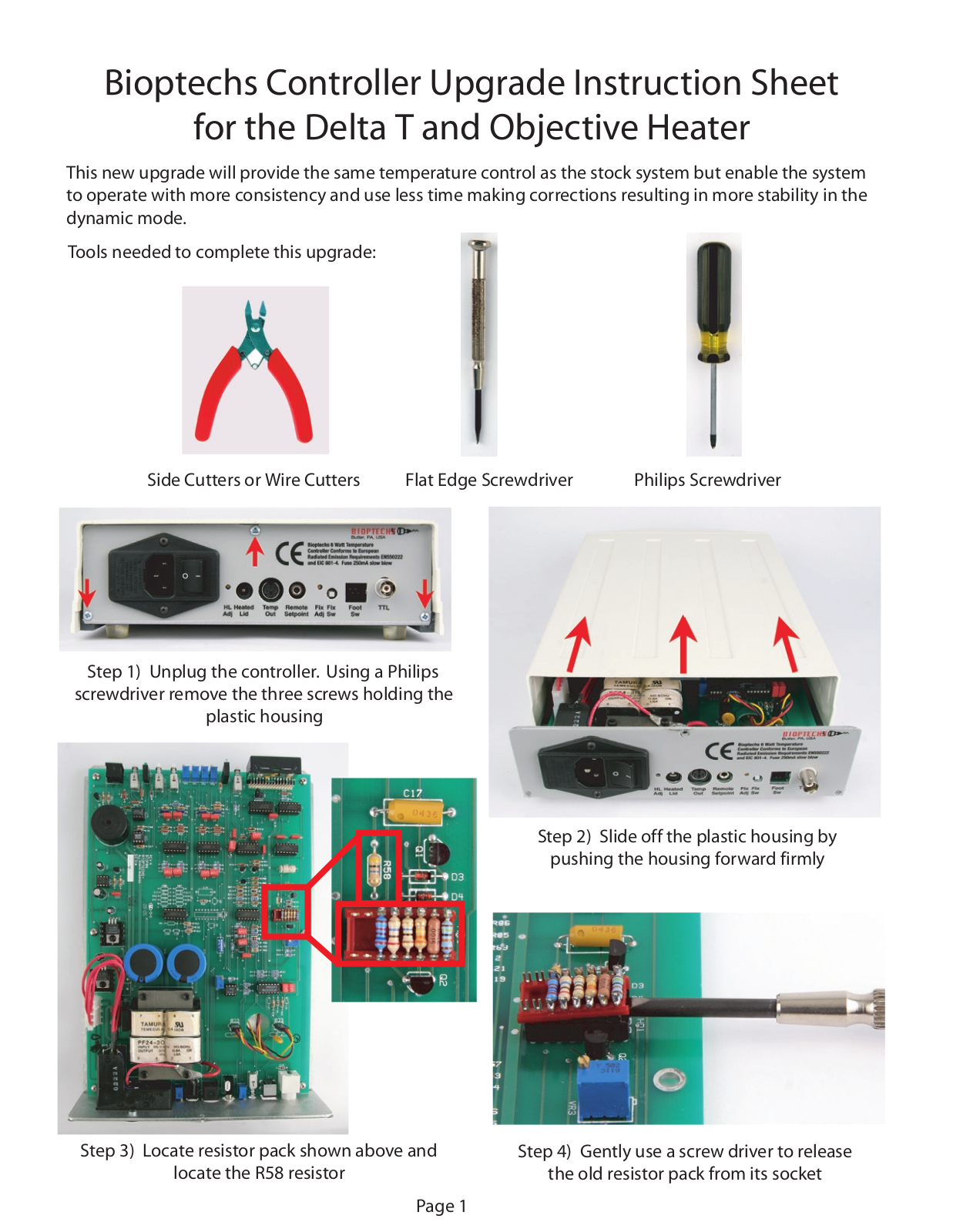 Bioptechs CTRLUPGRADEDT4OBJ User Manual