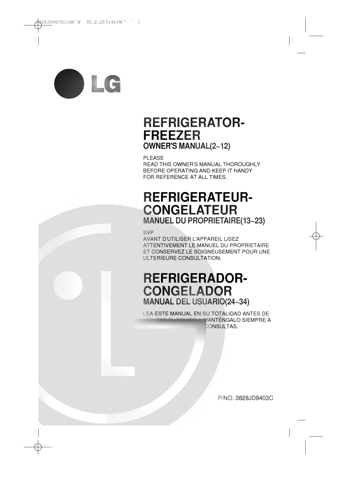 LG GR-S512QC Owner’s Manual