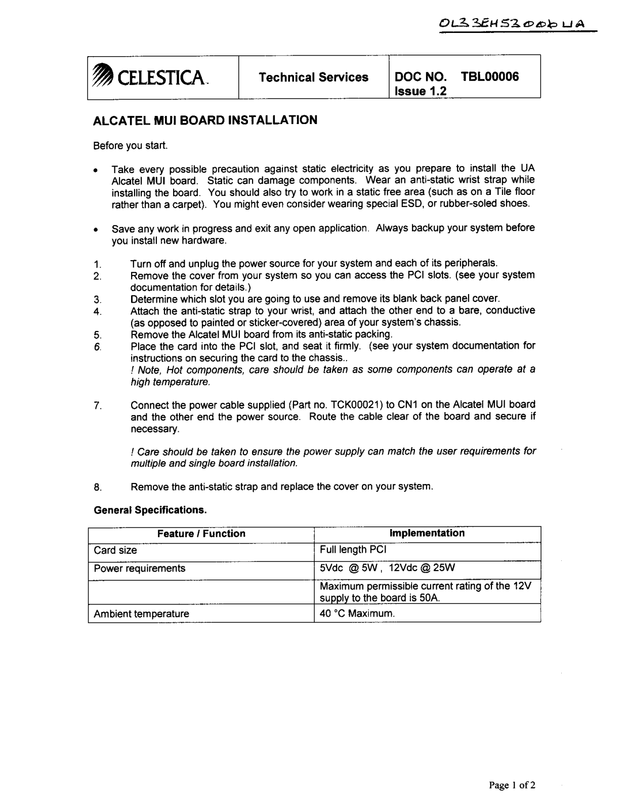 ALE 3EH53000UA Users Manual