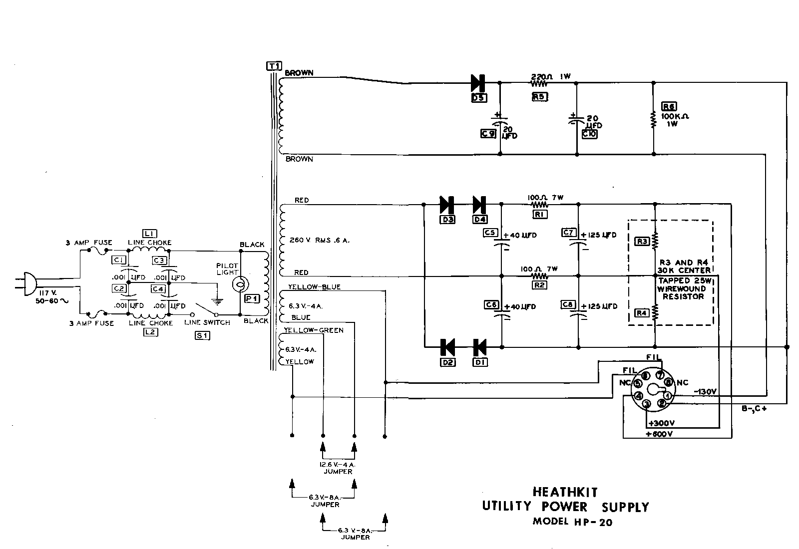 Heath Company HP-20 Schematic