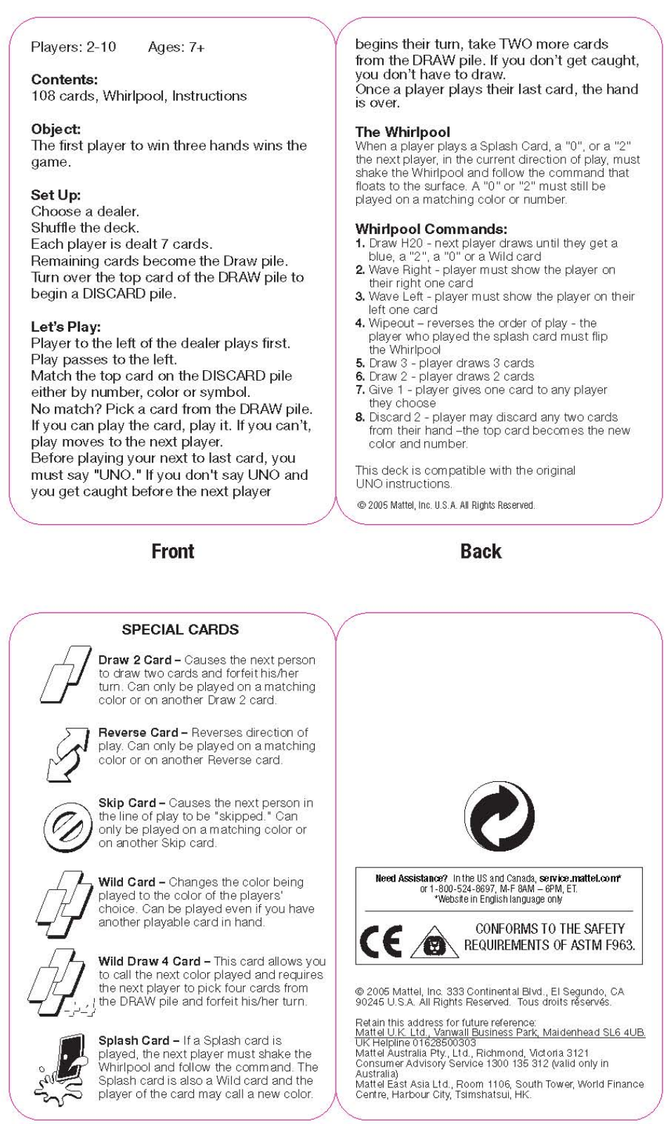 Fisher-Price J3721 Instruction Sheet