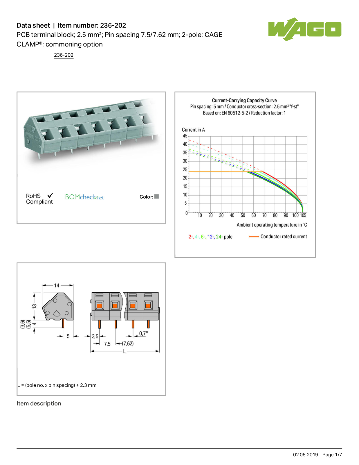 Wago 236-202 Data Sheet