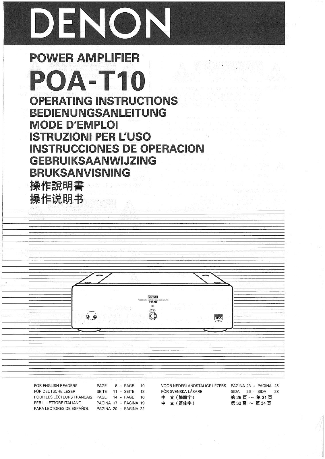 Denon POA-T10 Manual