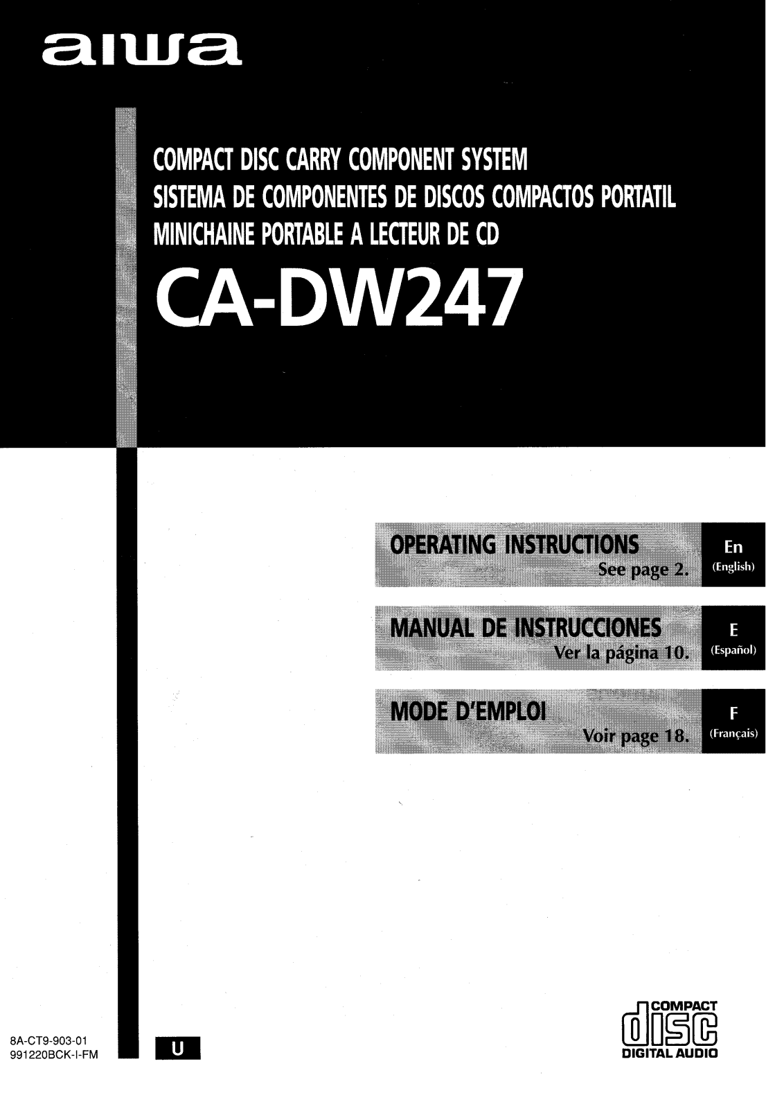 Sony CADW247 User Manual