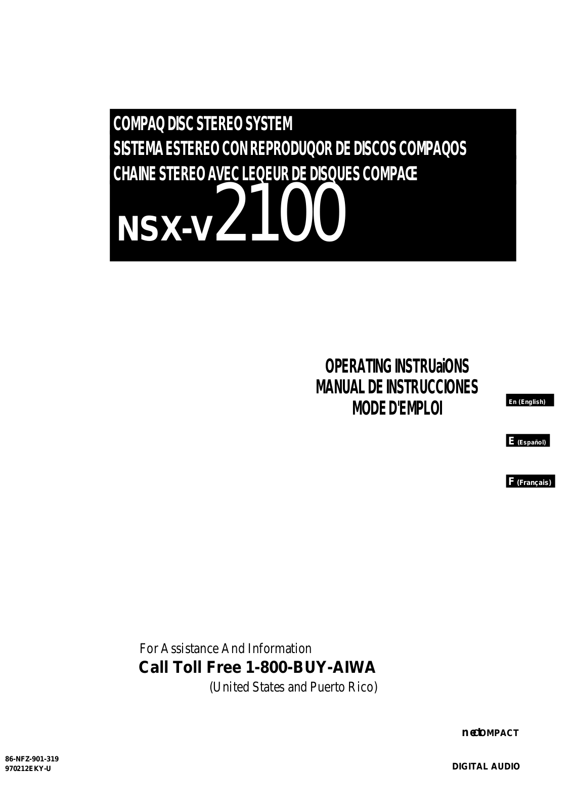Aiwa NSX-V2100 User Manual