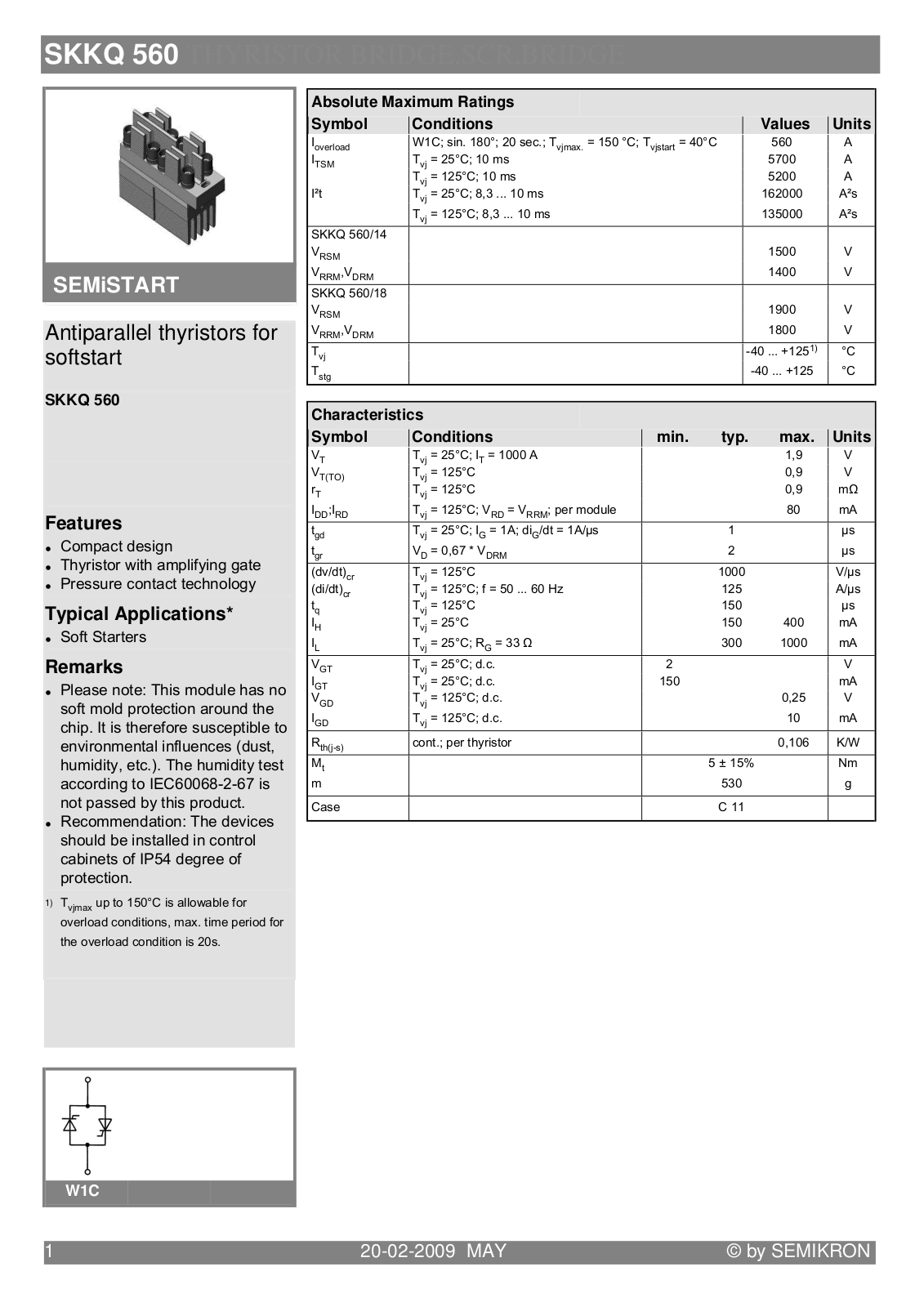 Datasheet SKKQ560/14E Specification - ManualMachine.com