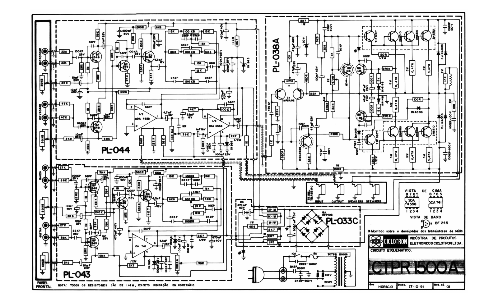 CICLOTRON CTPR 1500 A Service Manual